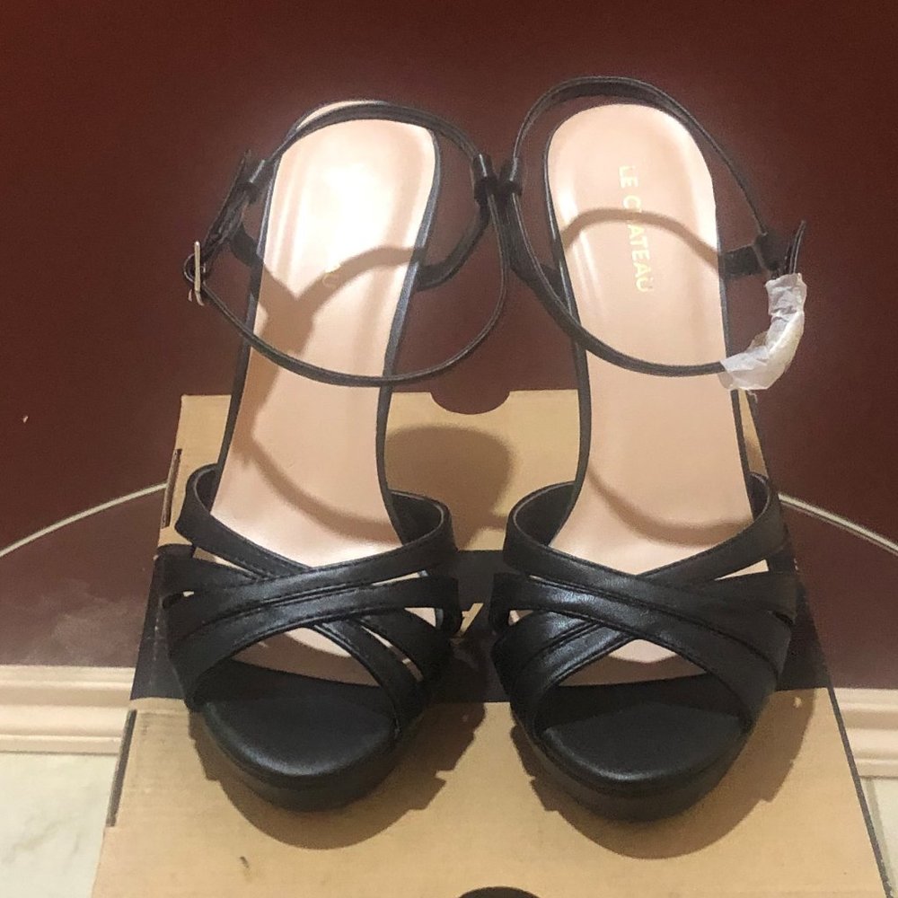 Brand New  Le Chateau  black heels sandals